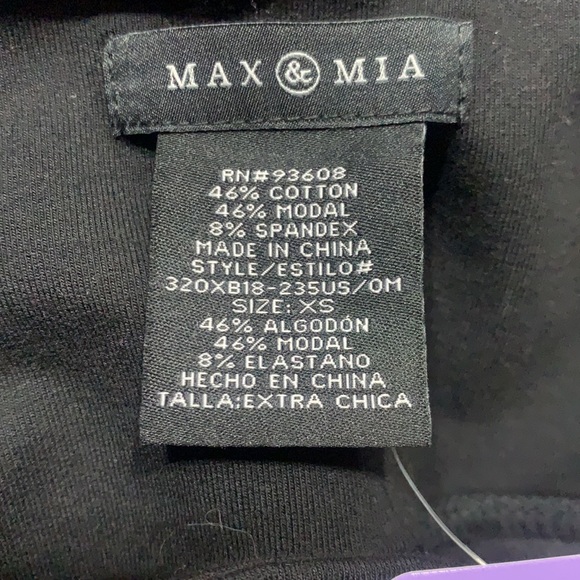 NWT Max & Mia Black High waist Pants - Picture 3 of 5